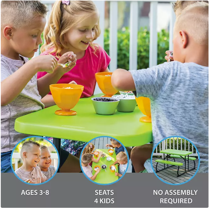 Lifetime Children's Picnic Table - Lime Green